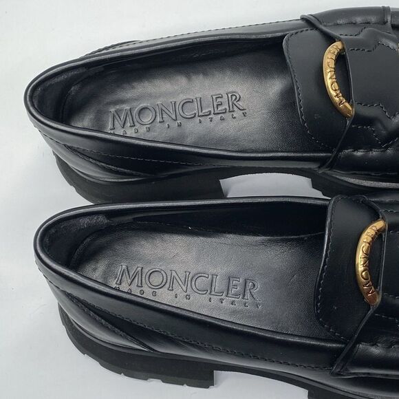 Moncler Bell Calfskin Logo Slip-On Loafers size 38 - Picture 8 of 13